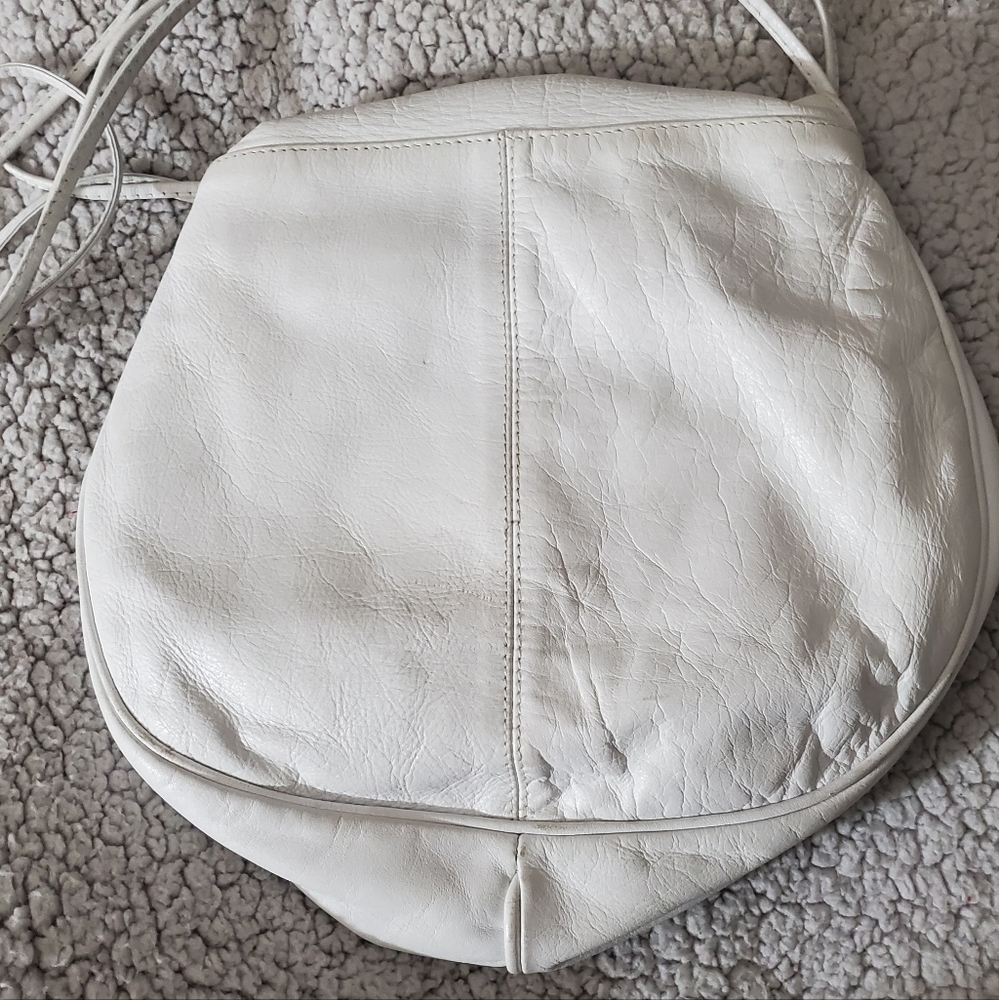 Vintage 50's Clemente leather white purse ruffle bow shoulder bag EXCELLENT COND - Picture 10 of 10